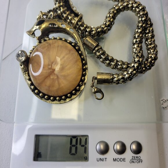 Large Dragon or Serpent Pendant Statement Necklace - Picture 10 of 14